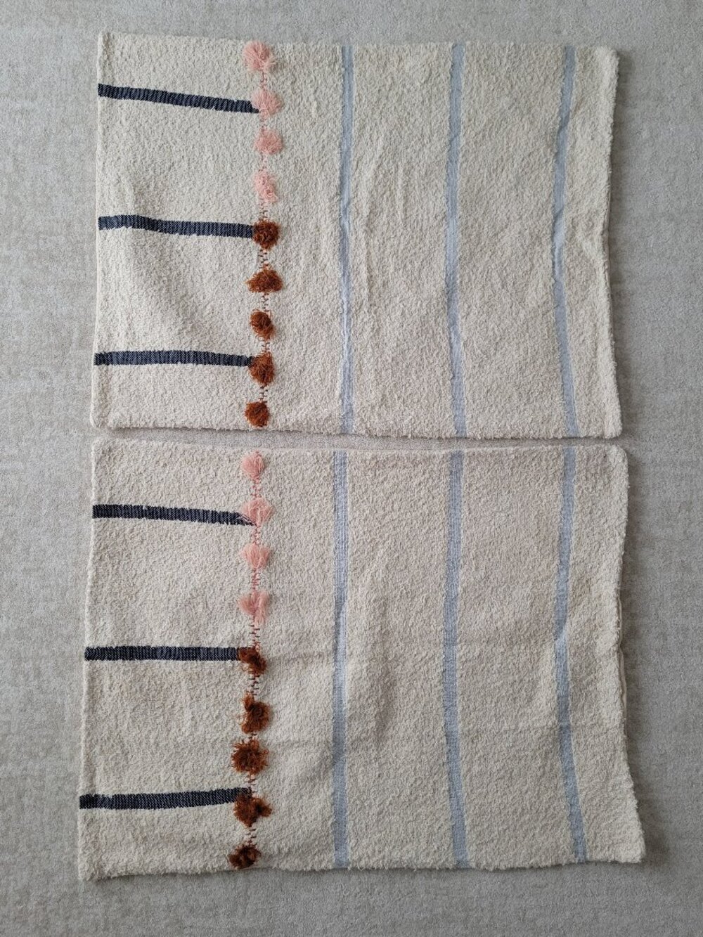 Anthropologie All Roads Woven Sunset Collection Standard Shams 20x26in Earthy